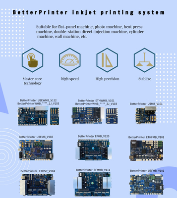 Better Printer XP600 four head Inkjet Board Inkjet printhead For PET Film Heat Transfer printer UV Flatbed Printer
